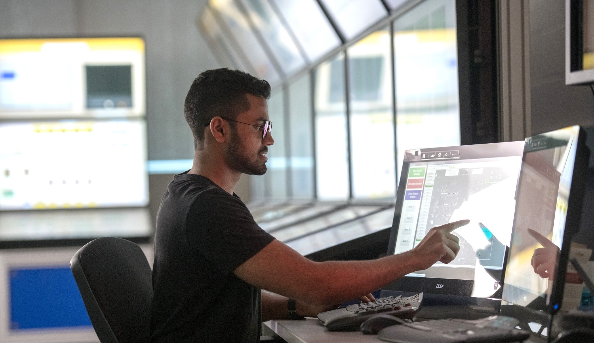 learner at simulator